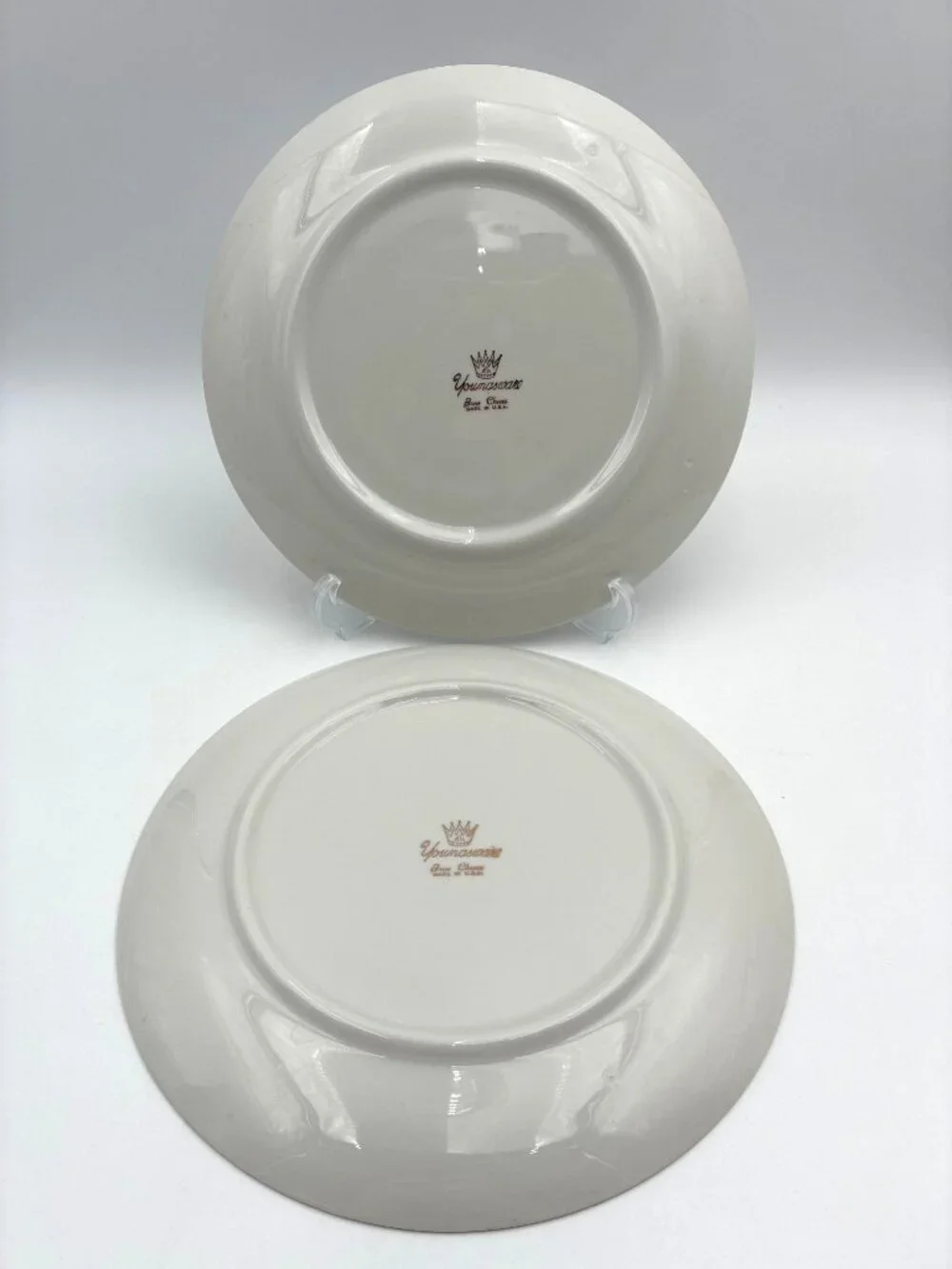 Youngsware YOU1 China Dinner Plates Set 2 Pink Rose Design 10